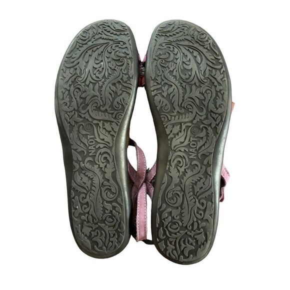 NAOT Judith Sandals Pink Leather Uppers Size 41 / 10 Strappy Boho Cork - Picture 3 of 6